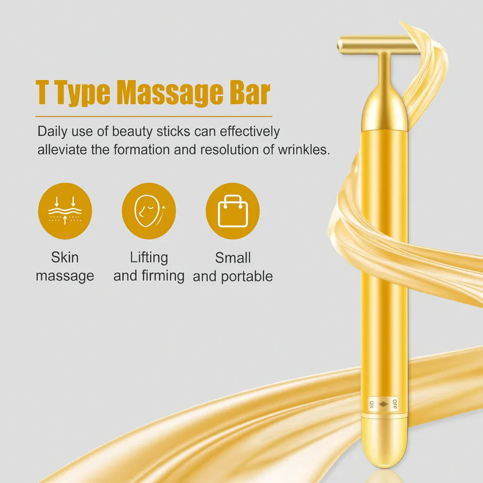 GlowWand™ – 24K Gold Facial Energy Massage Bar