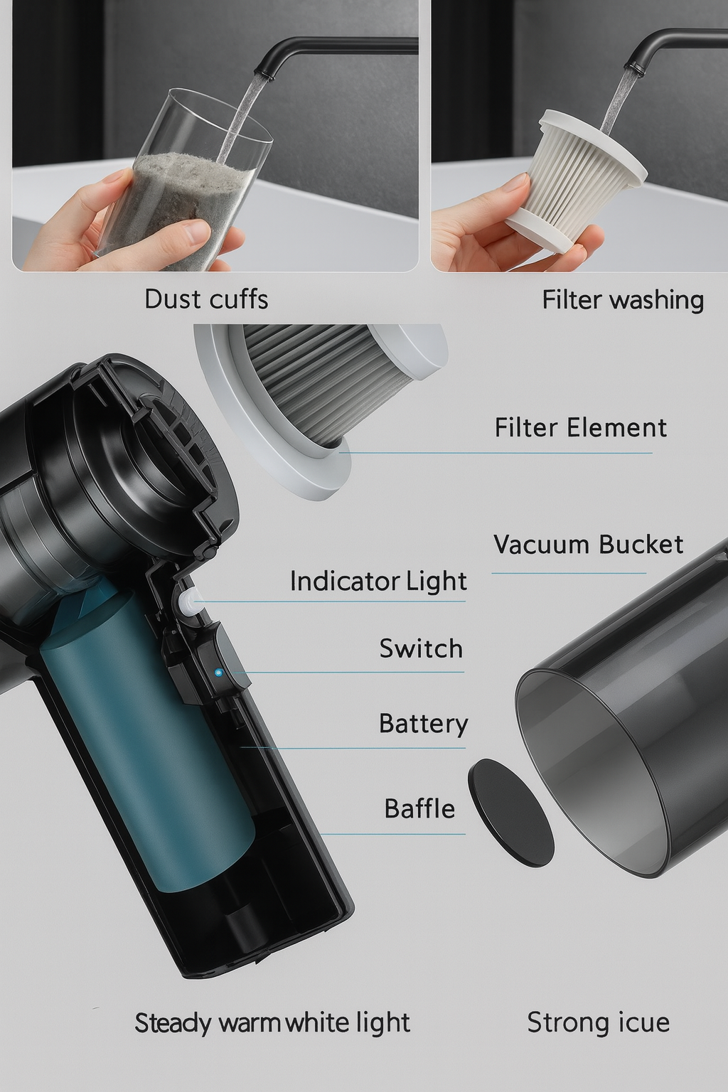 DustBlitz™ – Portable Air Duster & Mini Vacuum