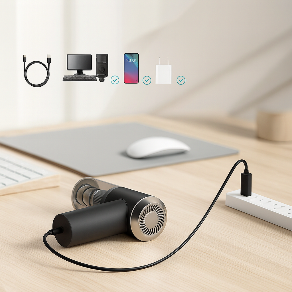 DustBlitz™ – Portable Air Duster & Mini Vacuum