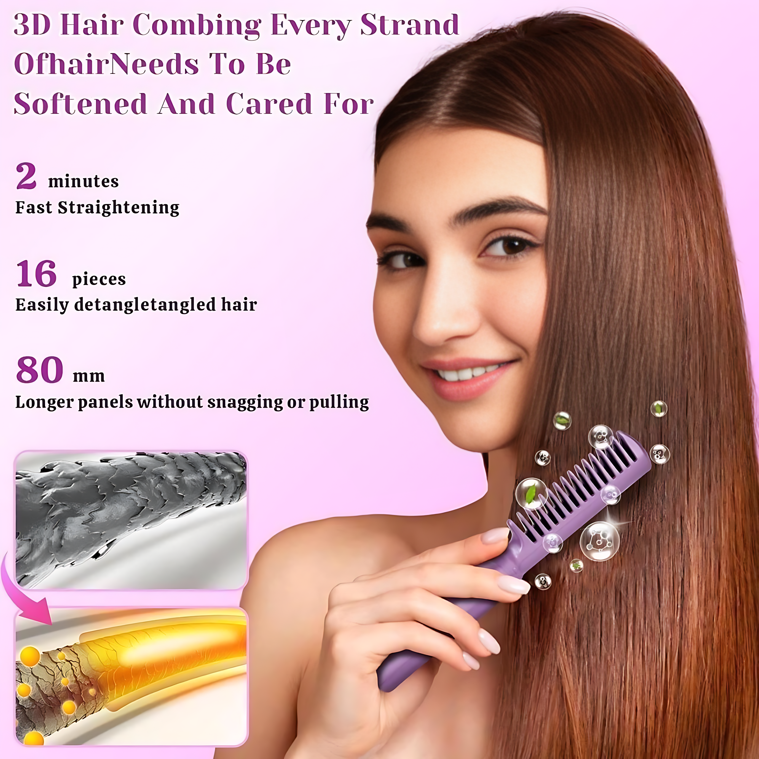 SilkySnap™ Cordless Mini Hot Comb Straightener