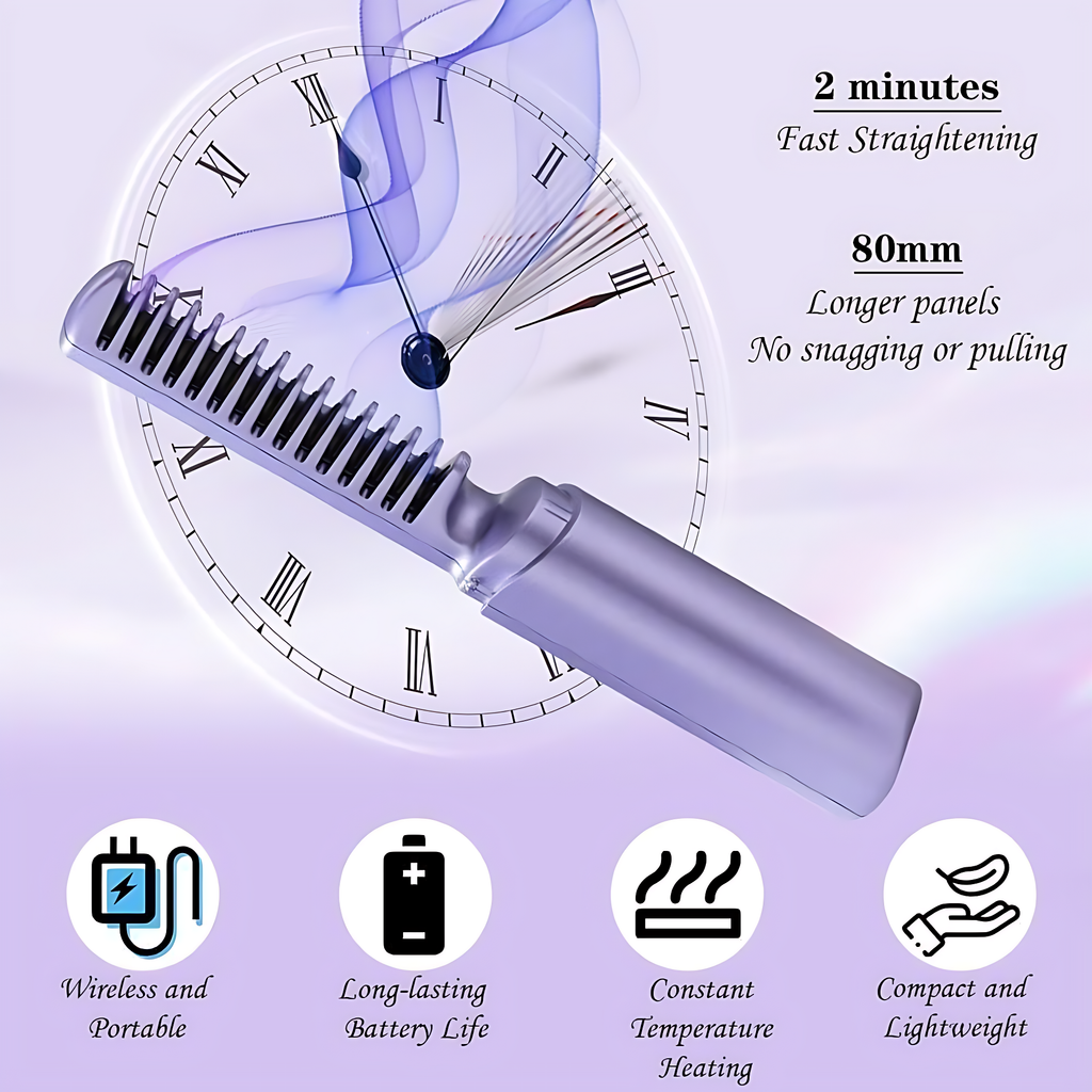 SilkySnap™ Cordless Mini Hot Comb Straightener